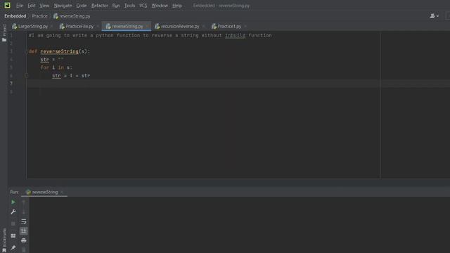 No Talking - Python string reverse without inbuilt function