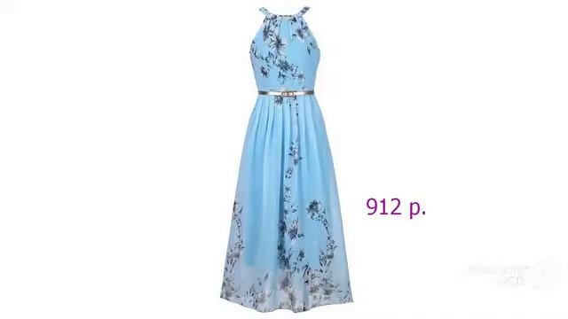 Одежда с AliExpress - Суперское шифоновое платье Макси плиссе - с цветочным принтом для вечеринки смотреть онлайн