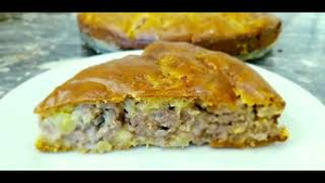 Пирог с мясом. Простой быстрый рецепт. Вкусный и сочный Семейный беляш! ))