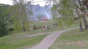 Северск. Пожар на Ксензовке у реки Киргизка 15.05.2022