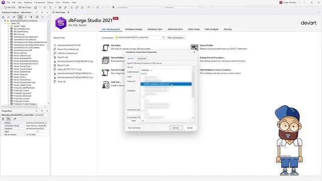 How to Connect to SQL Server Database in dbForge Studio for SQL Server