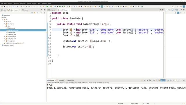 java hashCode() | toString() |equals() Object class methods - جافا