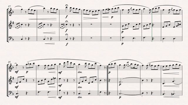 Beethoven Ludwig van | Romanze from Sonatina in G App.5/1 arr. flute, clarinet in Bb and bassoon смотреть онлайн