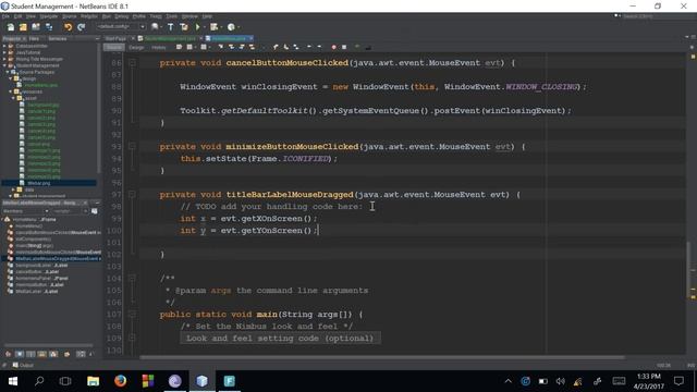Java Swing Bangla Tutorial 9 - Moving a Custom Frame