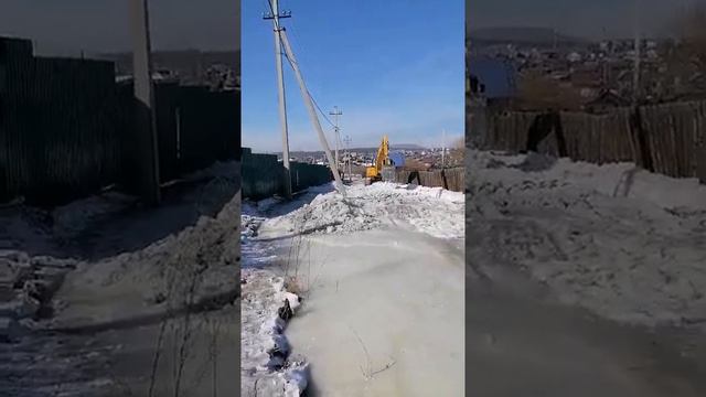 Вода подтопила переулок Поселковый в Песчанке