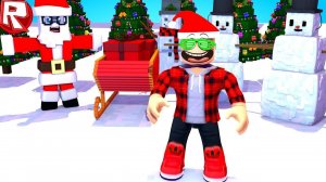 СИМУЛЯТОР СНЕГОВИКА Я ВСТРЕТИЛ САНТУ В ROBLOX ВИДЕО ИГРА РОБЛОКС