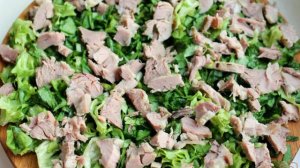 Микс салат с бужениной и сыром