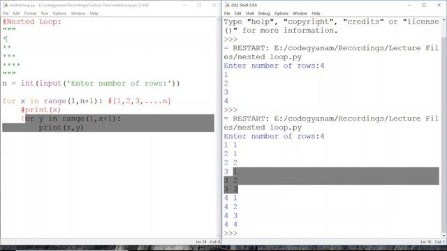 nested loop in python (Part 1)