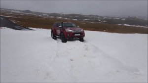 Toyota Hilux Arctic Trucks AT44 and AT38 off-road review on ice and snow Iceland
