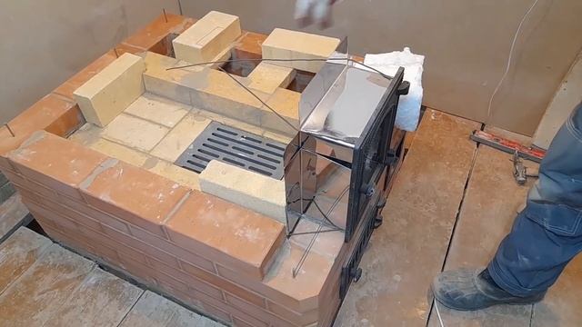 Печь для дачи (шведка) пошагово, как сложить печь для дачного домика, печь без порядовки  часть 8
