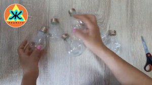 Ваза для цветов из лампочек / Поделки из лампочек / Поделки жасмин.