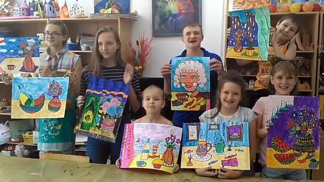 Последний день Летней Творческой площадки, заключительная работа на свободную тему