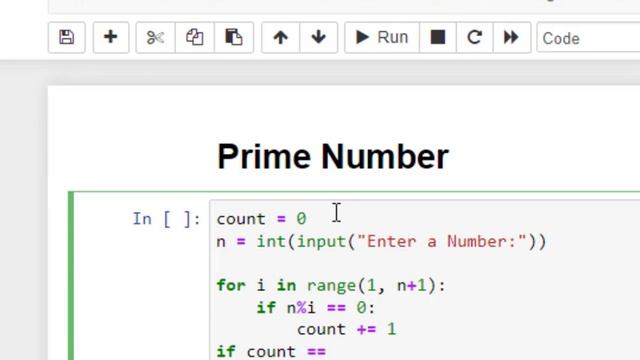 Prime Number in Python using Jupyter Notebook