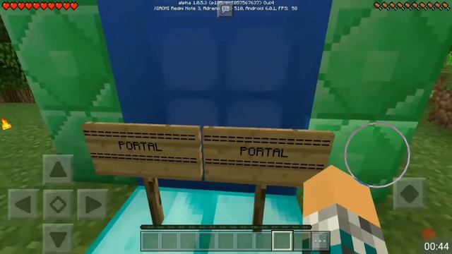 ✔КАК ПОПАСТЬ В ДРУГОЕ ИЗМЕРЕНИЕ В MINECRAFT PE 1.0.5.3