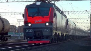 Остановка ЭП20-035 с поездом №20 "Москва - Ростов на Дону"