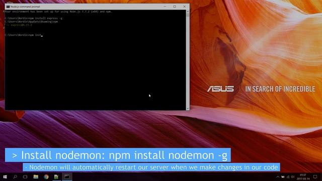 Node.js Tutorial - Install Node & Express and create your first application in 2 minutes смотреть онлайн