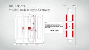 3 Складные раздвижные двери GU  923 823 установка петель