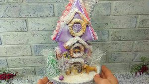 Рождественский домик из теста. DIY.