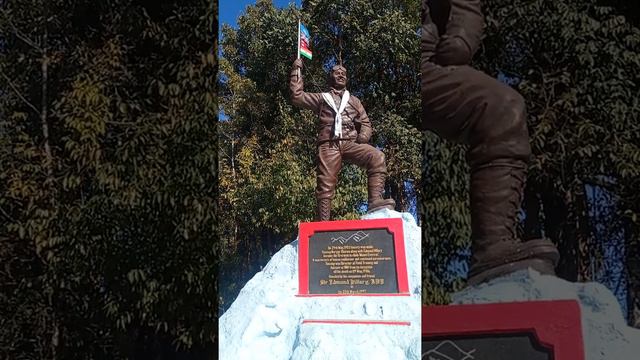 Edmund Hillary stone sculpture. Padmaja Naidu Himalayan Mountaineering institute