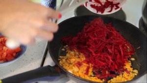 Постный борщ с фасолью. Очень сытный и вкусный.