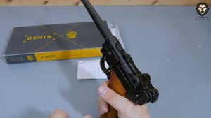 Макет пистолета Люгера D7/M-1144 Parabellum P 08 (ММГ, Парабеллум) видео обзор 4k