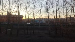 Москва утром вид из окна электрички маршрут Окружная - Дегунино D1 МЦД|Московский транспорт