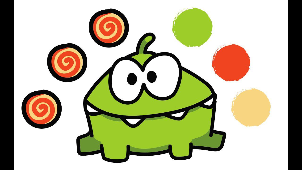 Как нарисовать АМНЯМа / Раскраска АМНЯМ / Краски Раскраски / Coloring Book Om Nom Stories