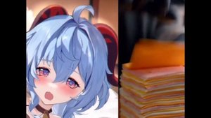 Ganyu cheese slap meme