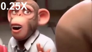 Chinese Monkeys Singing, but it's 0.25x vs 999x speed