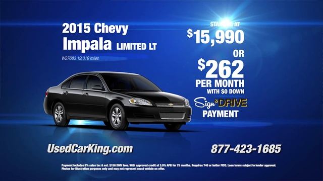 Buy a 2015 Impala for just $15,990 or $262 per month! смотреть онлайн