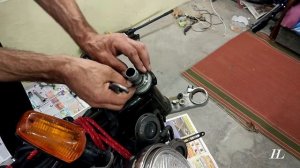 Honda CB400 установка конусных подшипников рулевой колонки
