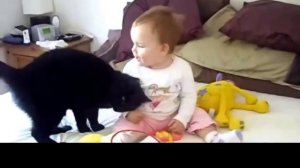 Смешные дети и животные  Коты и дети!