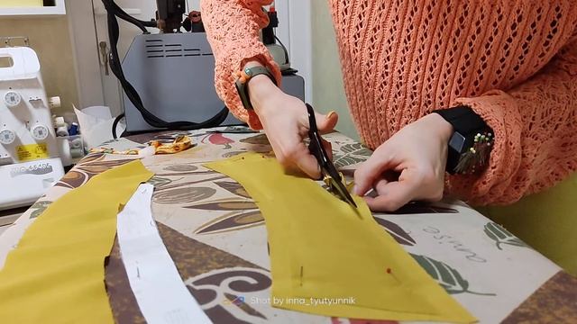 Дублирование рубашечного воротника. Грубый крой. смотреть онлайн