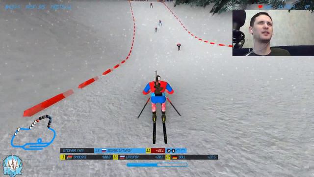 Биатлон Олимпиада за Эдуарда Латыпова. Гонка преследования.NGL Biatlhon. смотреть онлайн