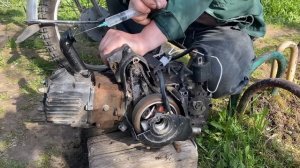 Запуск двигателя 139 FMB 110 кубов
