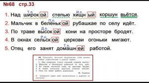 ГДЗ 4 класс, Русский язык, Упражнение. 68   Канакина В.П Горецкий В.Г Учебник, 2 часть
