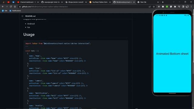 Cool Animated bottom tab with react native смотреть онлайн