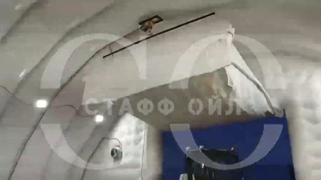 Надувной ангар от производственной компании "Стафф Ойл" 12х18х6