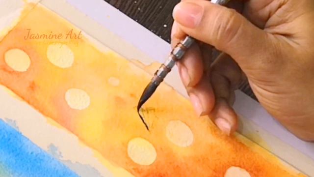 Watercolour bookmark 4 / tutorial for beginners смотреть онлайн