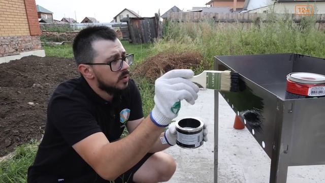 Термостойкая краска - температурный тест 3-х разных эмалей. смотреть онлайн