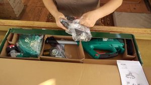 Триммер электрический BOSCH AFS 23-37, распаковка