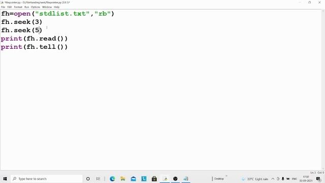 seek and tell function file handling in python смотреть онлайн