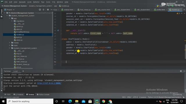 Create Staff Model | Django Model | Python Tutorial | Python Django | Django | Django Projects