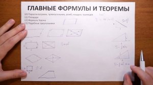 ВСЕ ГЛАВНЫЕ ФОРМУЛЫ И ТЕОРЕМЫ ГЕОМЕТРИИ ЗА 35 МИНУТ