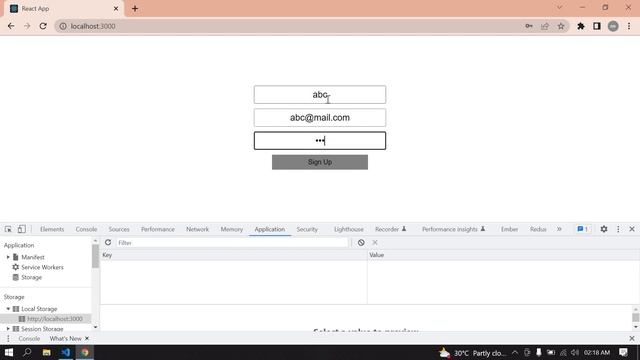 SignIn and SignUp with localstorage in React JS || Registration form in react js with localstorage смотреть онлайн
