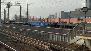 Тепловоз ТЭМ7А-0178 с грузовым поездом