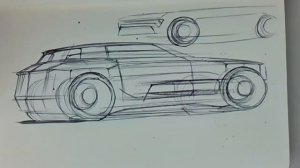 Generic Car Sketch in Sketchbook   Aiden WK2