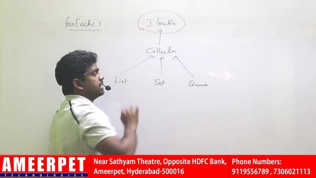 ForEach Method In Java | JDK 8 Features | Ameerpet Technologies | By Srinivas