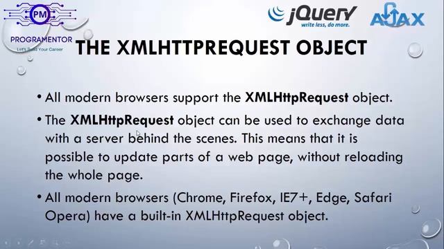 03 | XMLHttpRequest In AJAX | XMLHttpRequest Object In jQuery Ajax | Learn jQuery AJAX (Hindi/Urdu)