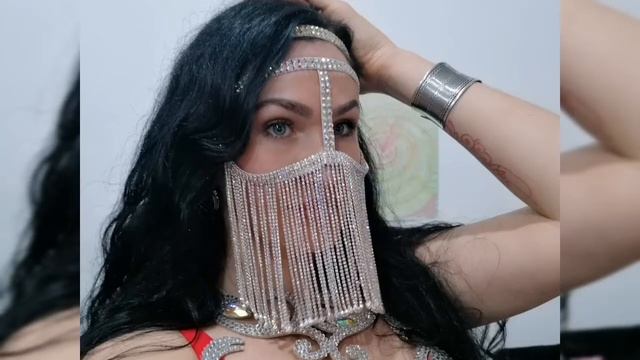 Бурга (Burkha) Украшение из страз для восточного танца  Belly dance jewelry. От Glazyrina Design.